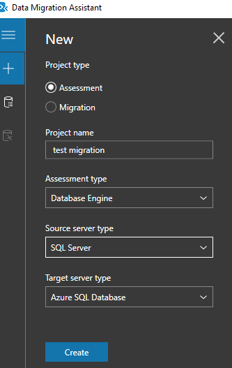 Microsoft DMA assessment settings