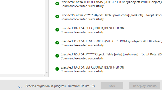 Microsoft DMA Migration execution