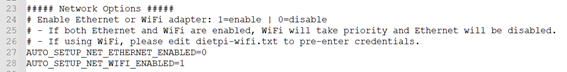 Enable WIFI for Diet Pi