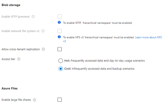 Create Azure Storage Account