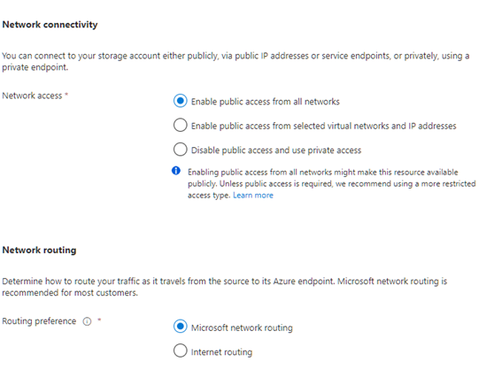 Create Azure Storage Account