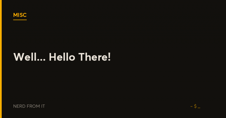 Well… ¡Hello There!
